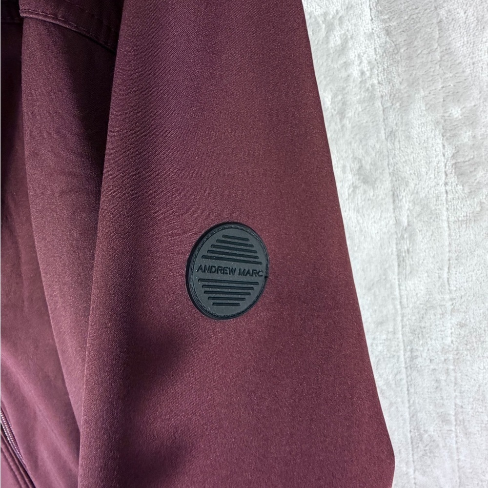 Andrew Marc Hooded Softshell Jacket Women’s Size S Burgundy Maroon Coat - Picture 7 of 10